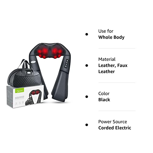 Shiatsu Back Neck and Shoulder Massager with Heat