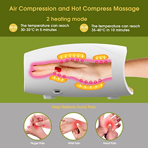 Electric Hand Massager with Heat and Air Pressure Compress