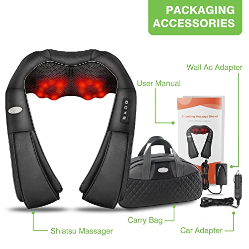 Shiatsu Back Neck and Shoulder Massager with Heat