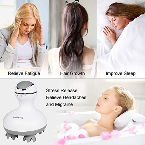 Waterproof Electric Scalp Head Massager for Hair Growth