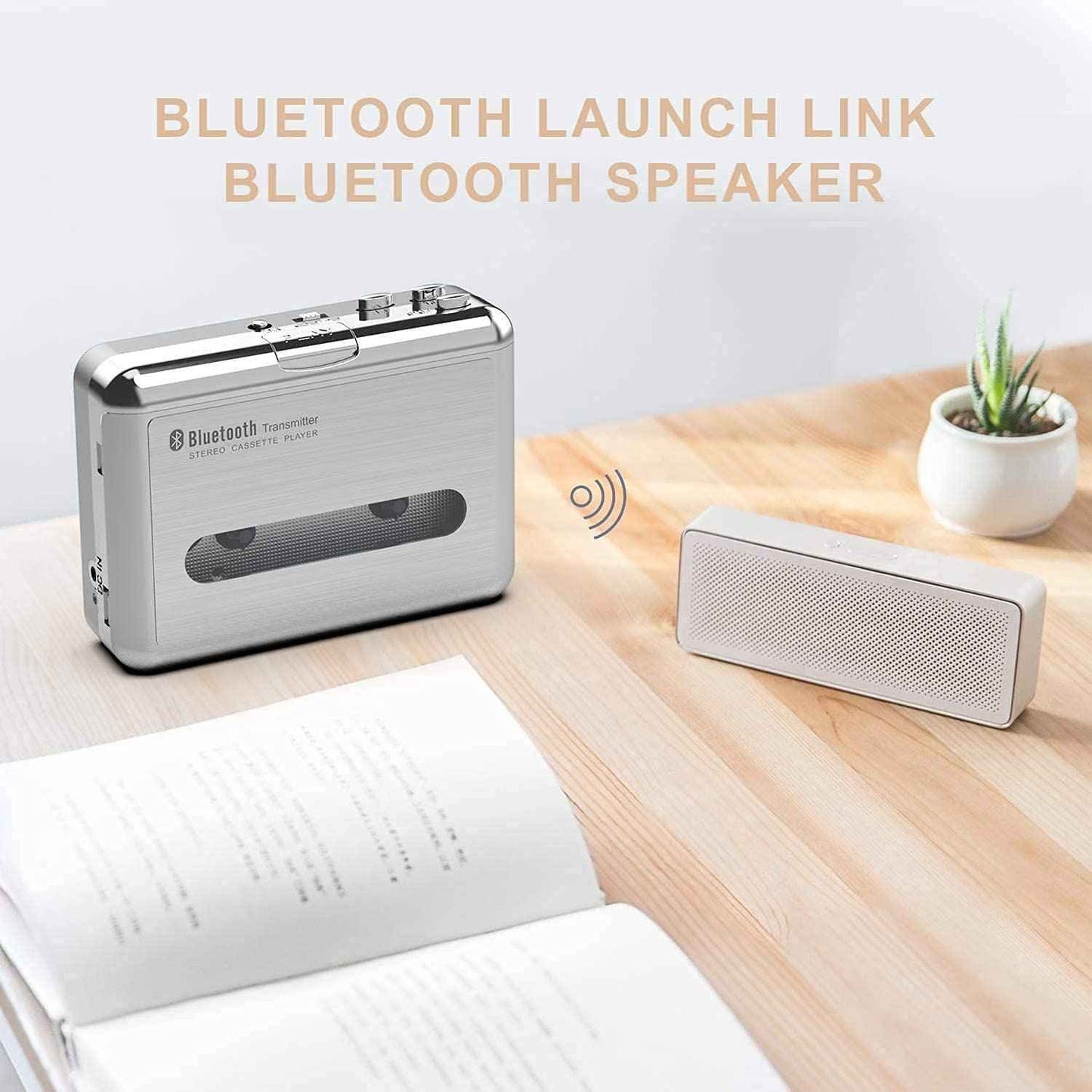 Cassette Player Bluetooth Transfer to Headphone/Speaker