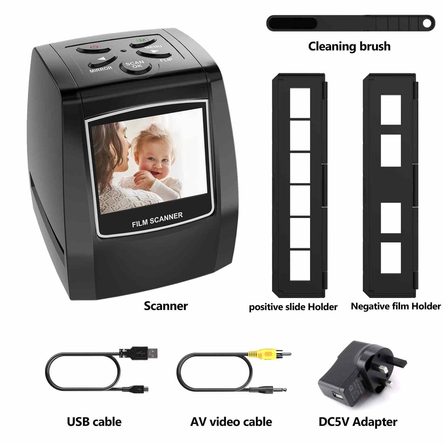 2.4'' LCD Display Film/Slide scanner 1800DPI