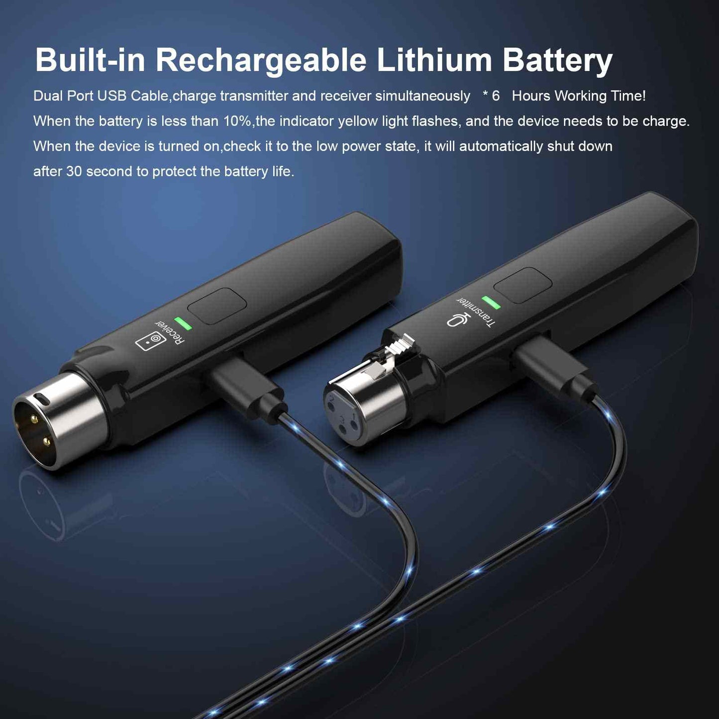Microphone Wireless System Mic Adapter XLR Transmitter