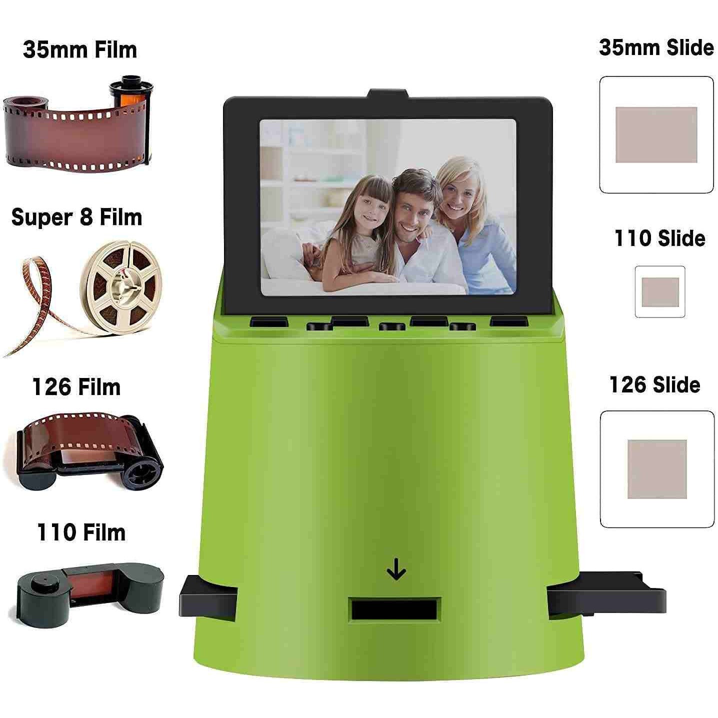 Converts 35mm, 126, 110, Super 8 Films to JPEG via WIFI Film Scanner