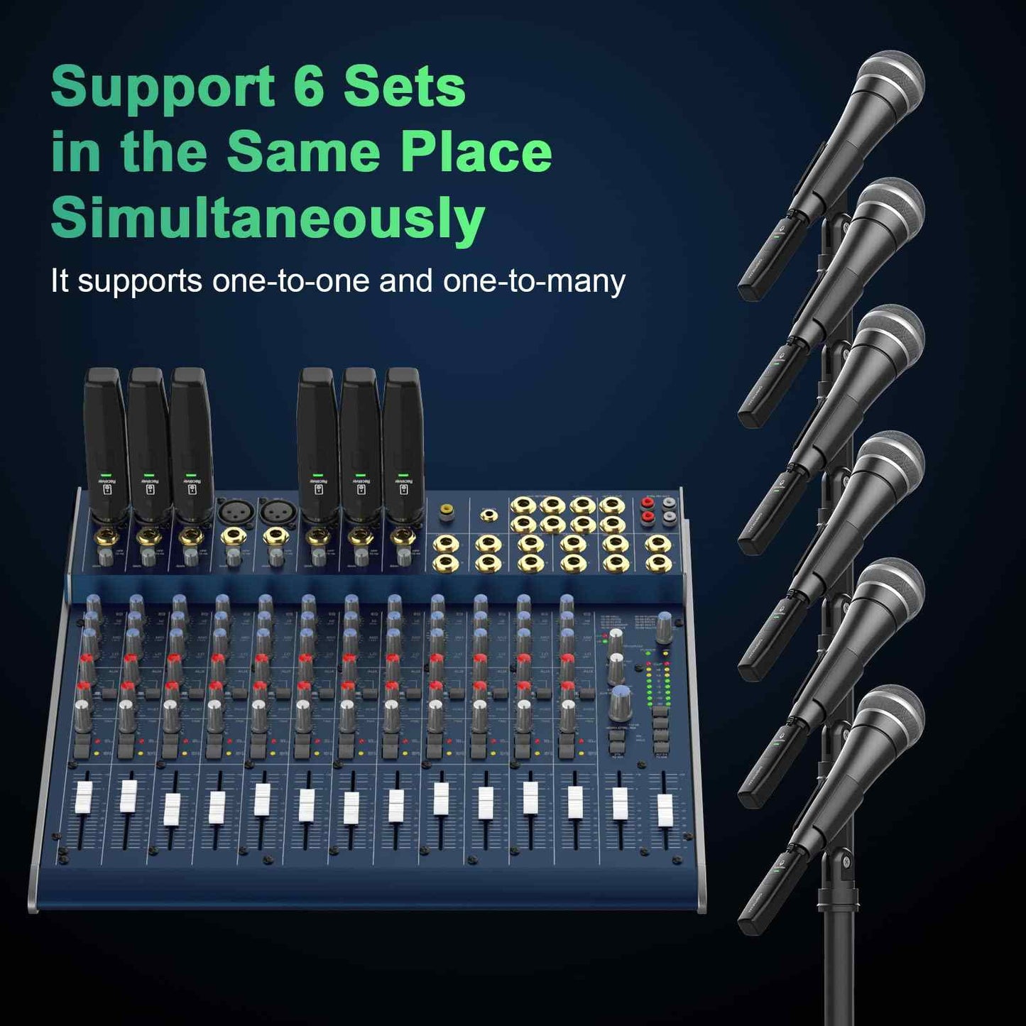 Microphone Wireless System Mic Adapter XLR Transmitter