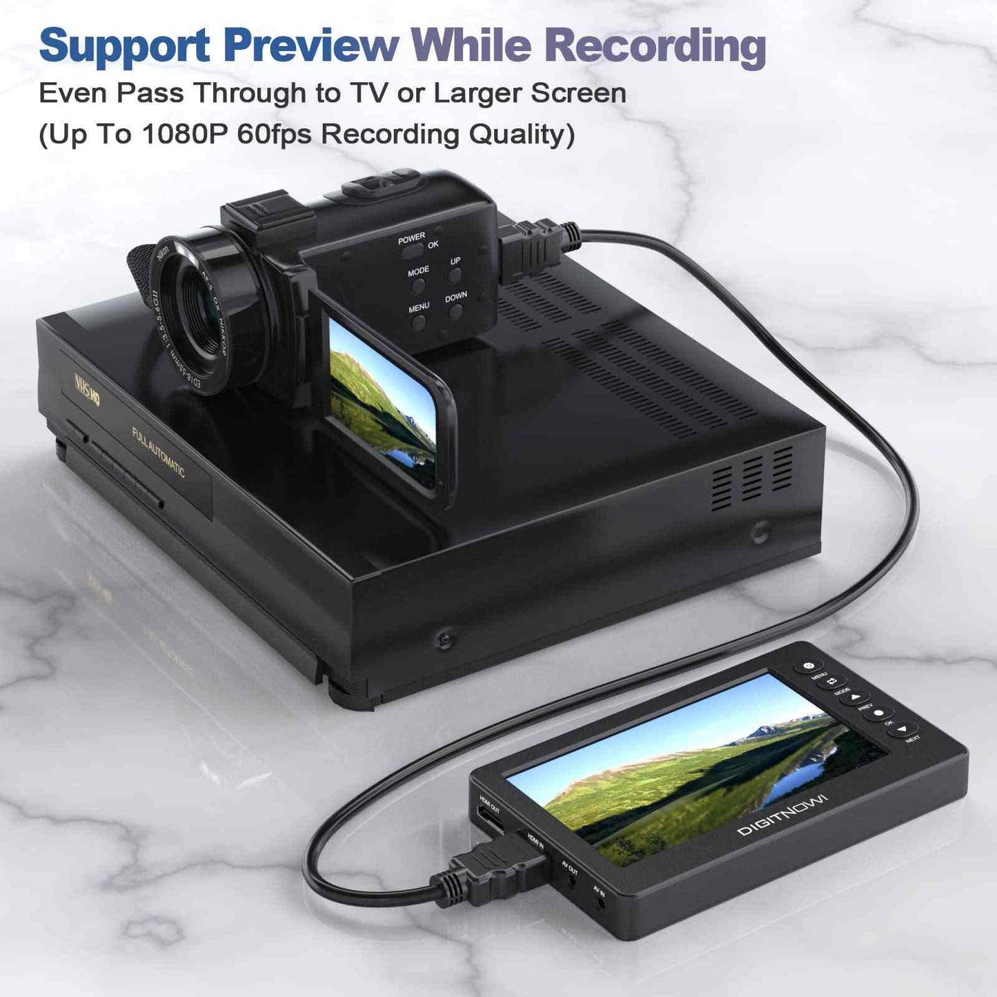 VHS to Digital Converter with 5" OLED Screen