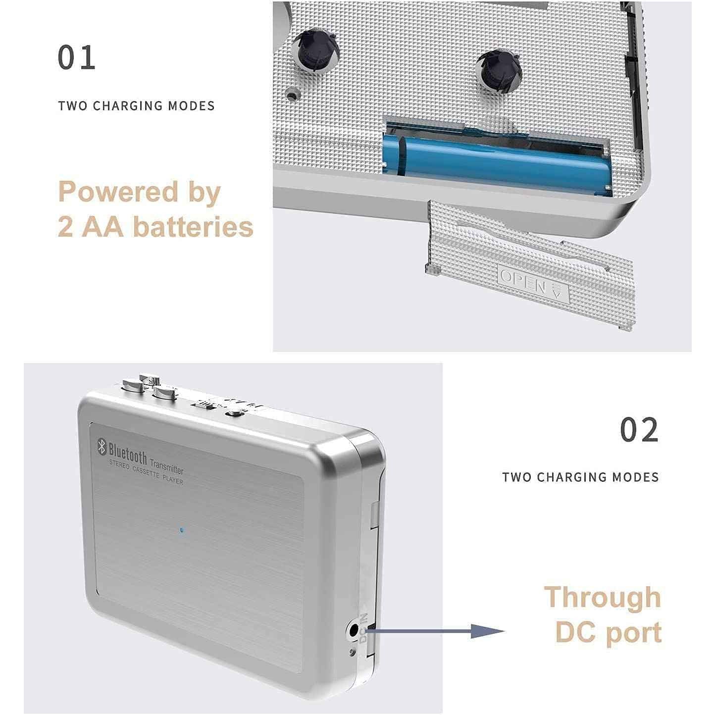 Cassette Player Bluetooth Transfer to Headphone/Speaker