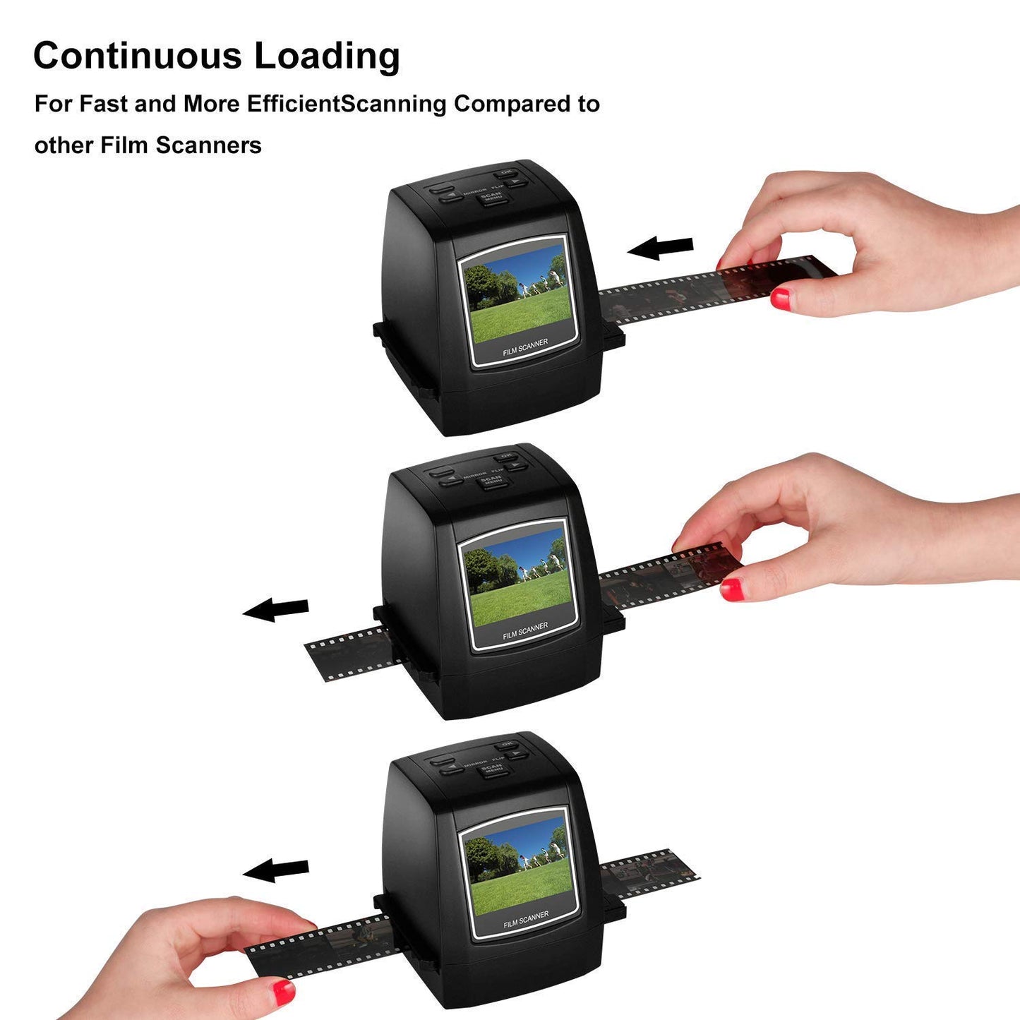 Film Scanners with 22MP Converts 126KPK/135/110/Super 8 Films