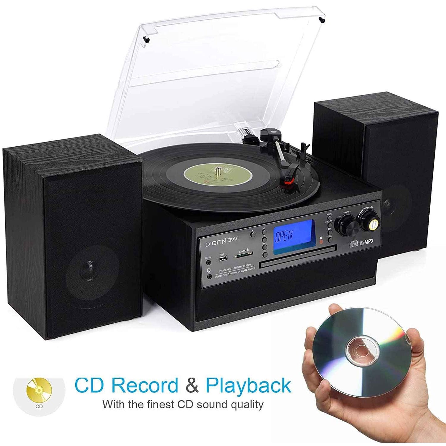 All in one Bluetooth Vinyl Record Player