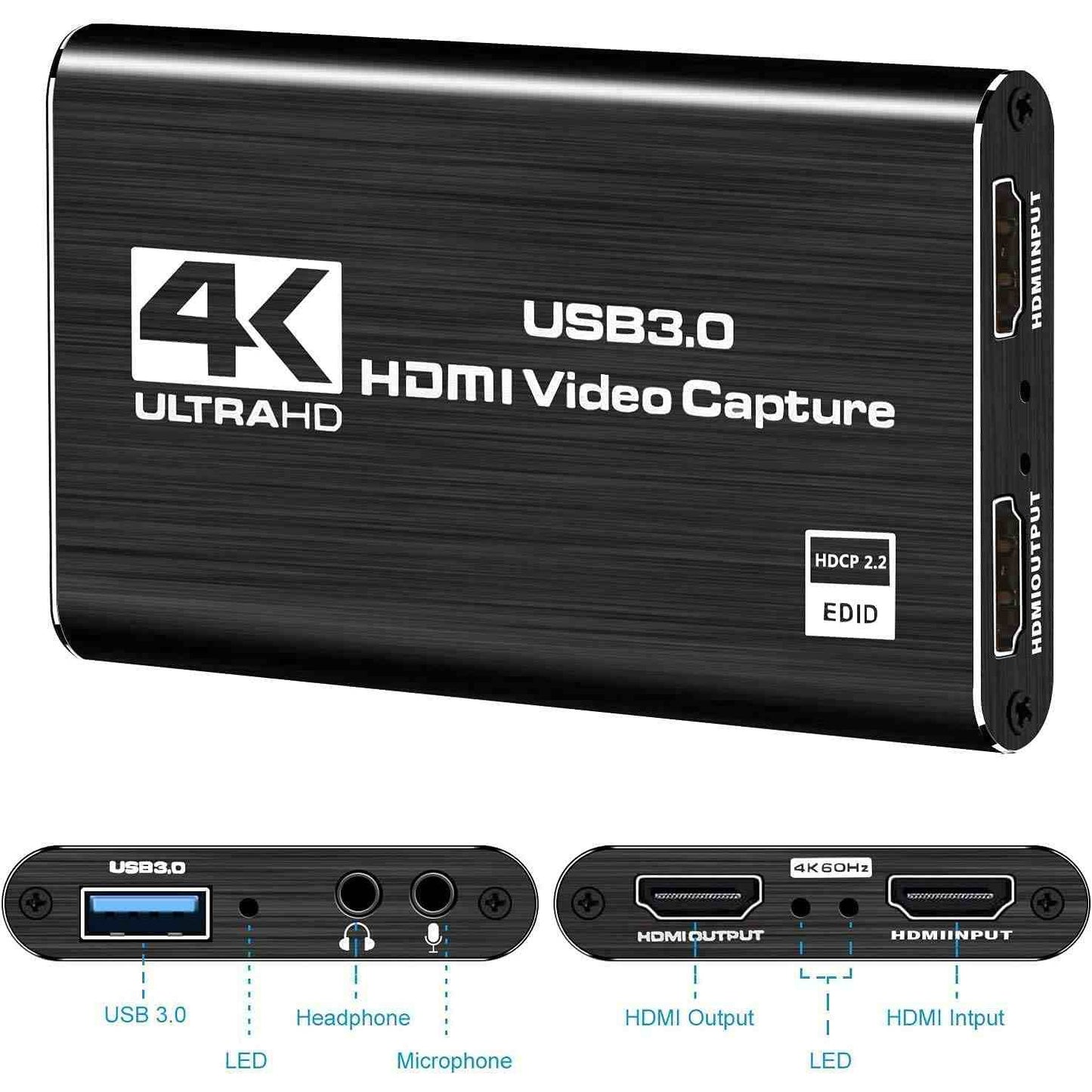 Audio Video Capture Card 4K HDMI USB 3.0