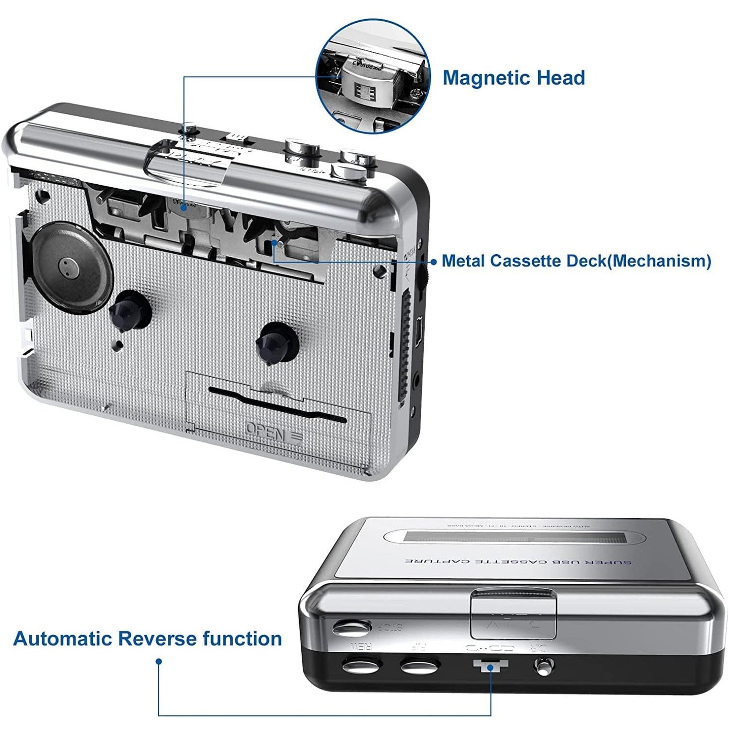 Cassette Tape To MP3 CD Converter Via USB