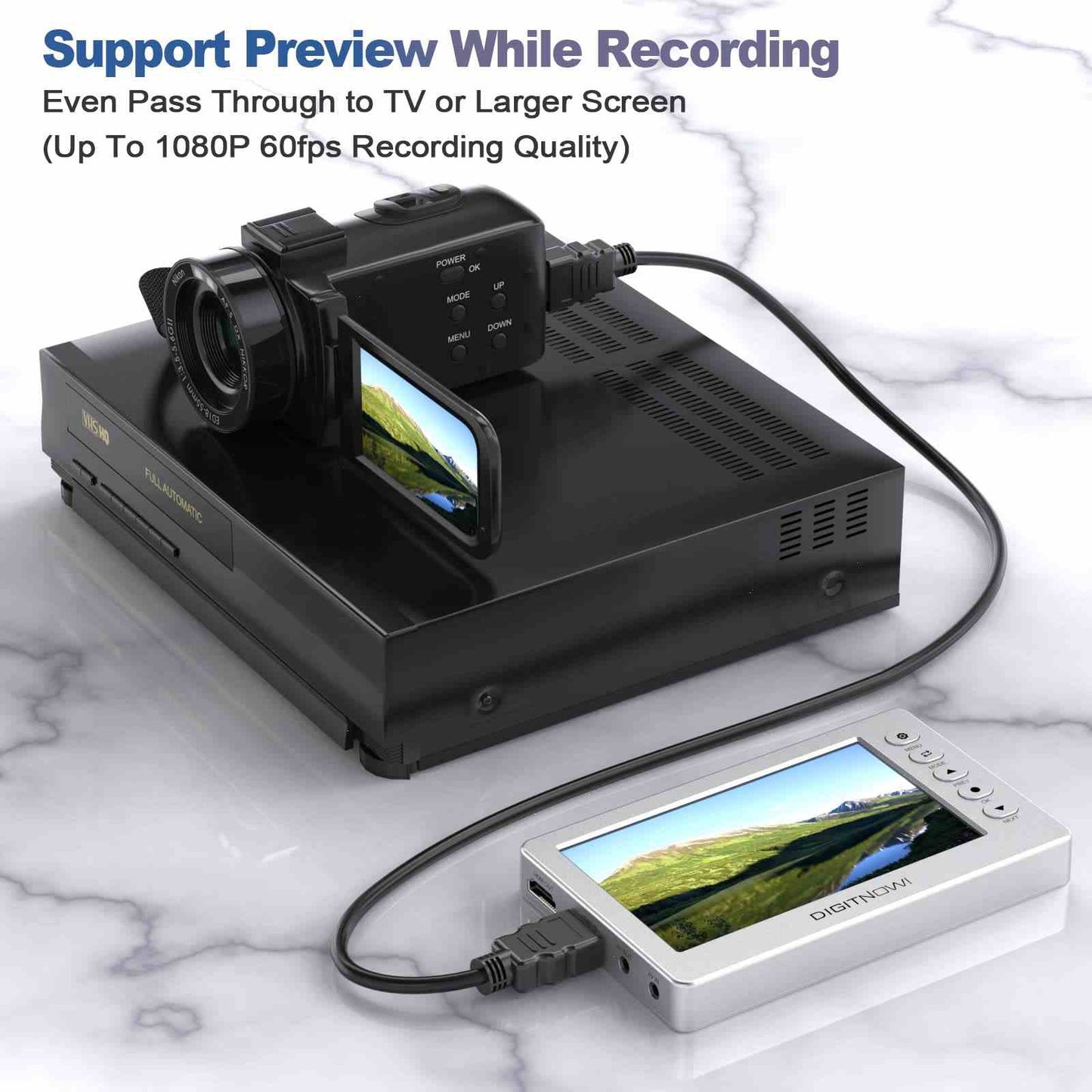 VHS to Digital Converter with 5" OLED Screen