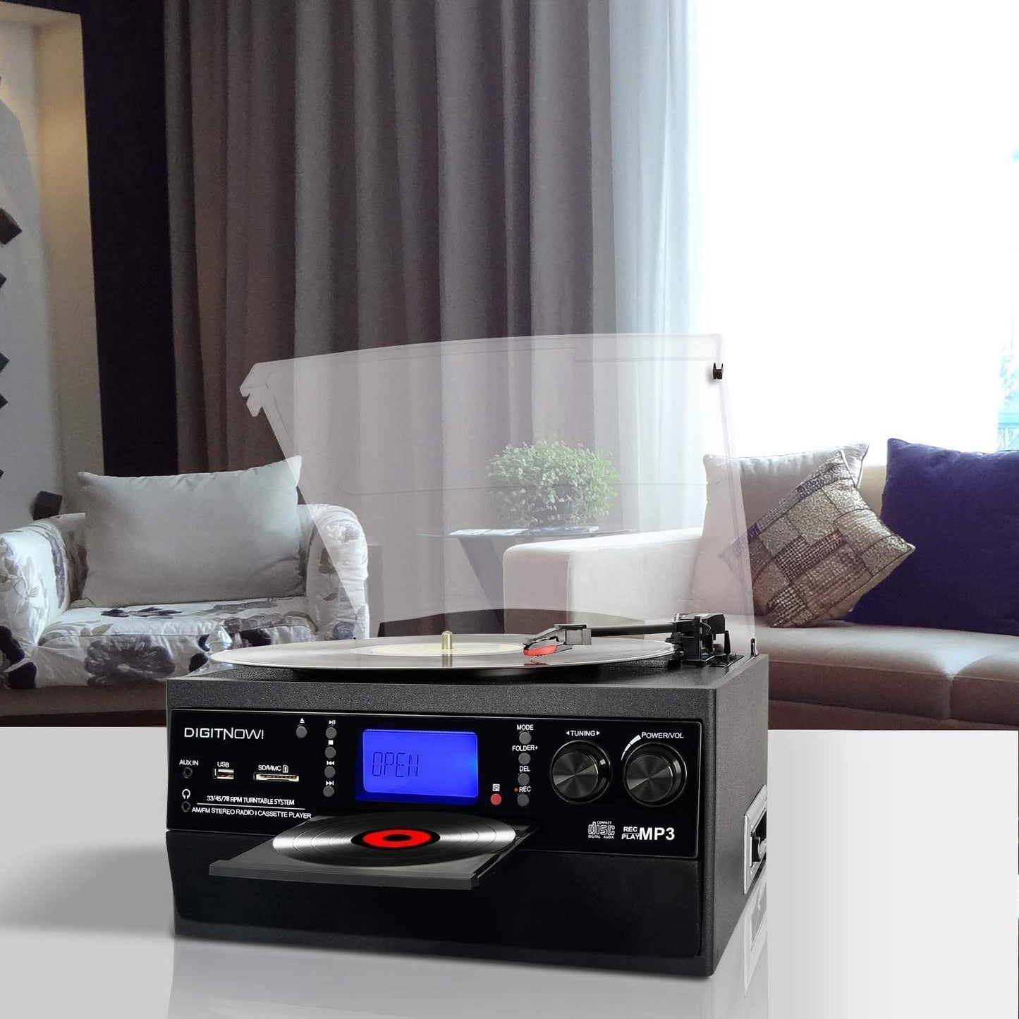 Bluetooth Vinyl Remote Control Turntable