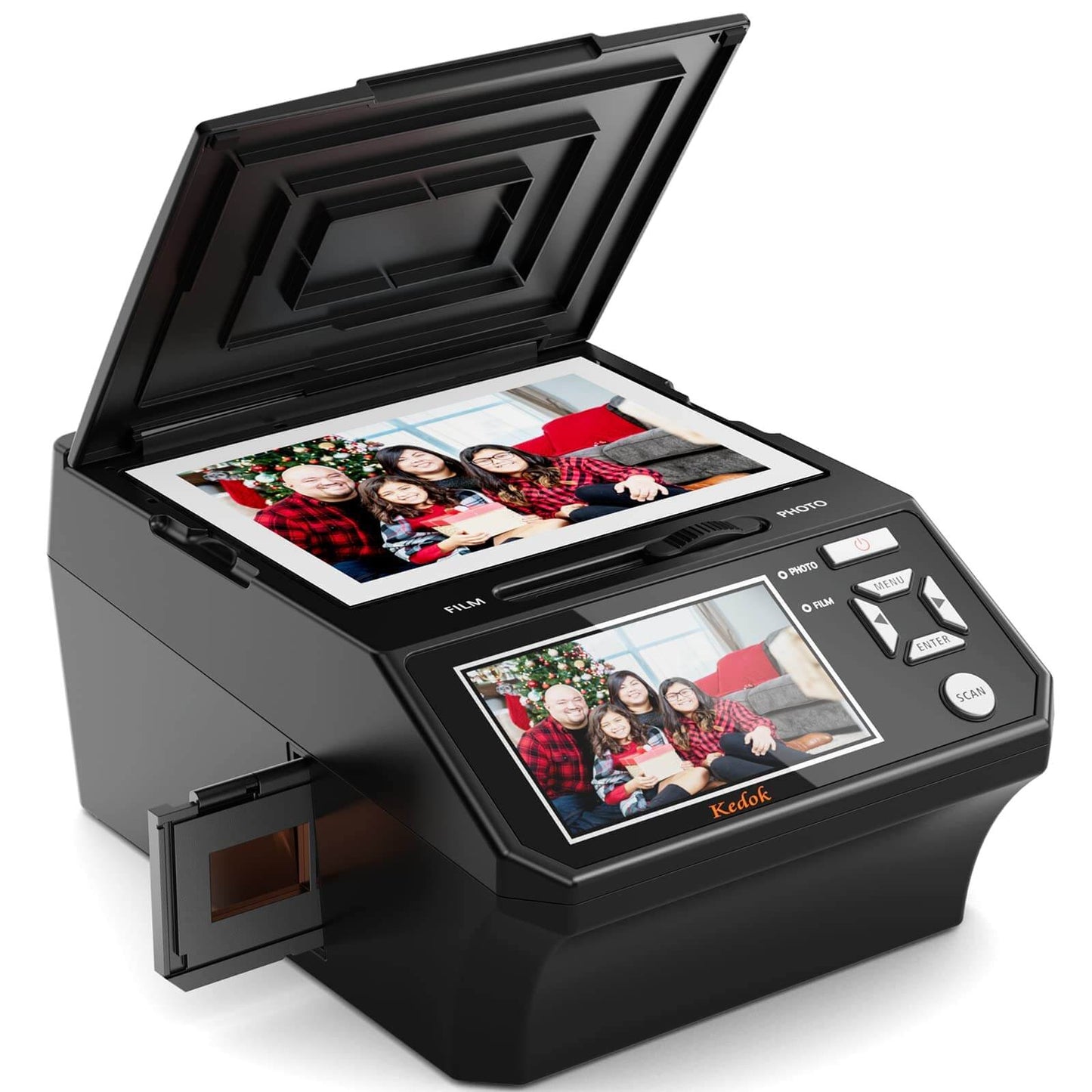 4 in 1 Photo,NameCard,Slide & Negative Scanner with Large 5” LCD Screen
