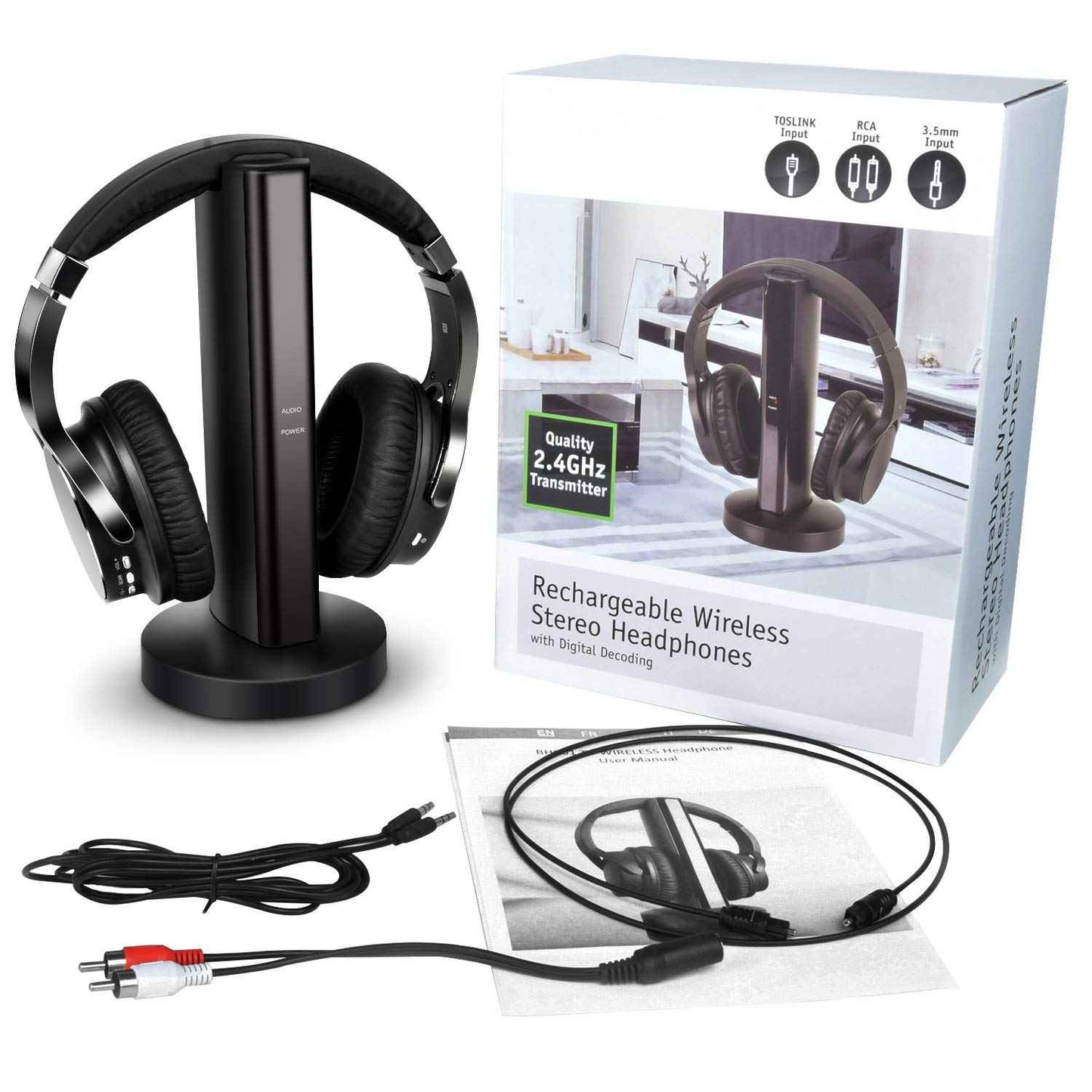 Wireless Headphones for TV Watching with 2.4G RF