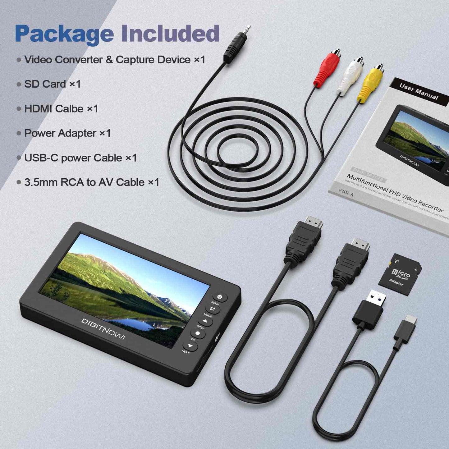 VHS to Digital Converter with 5" OLED Screen