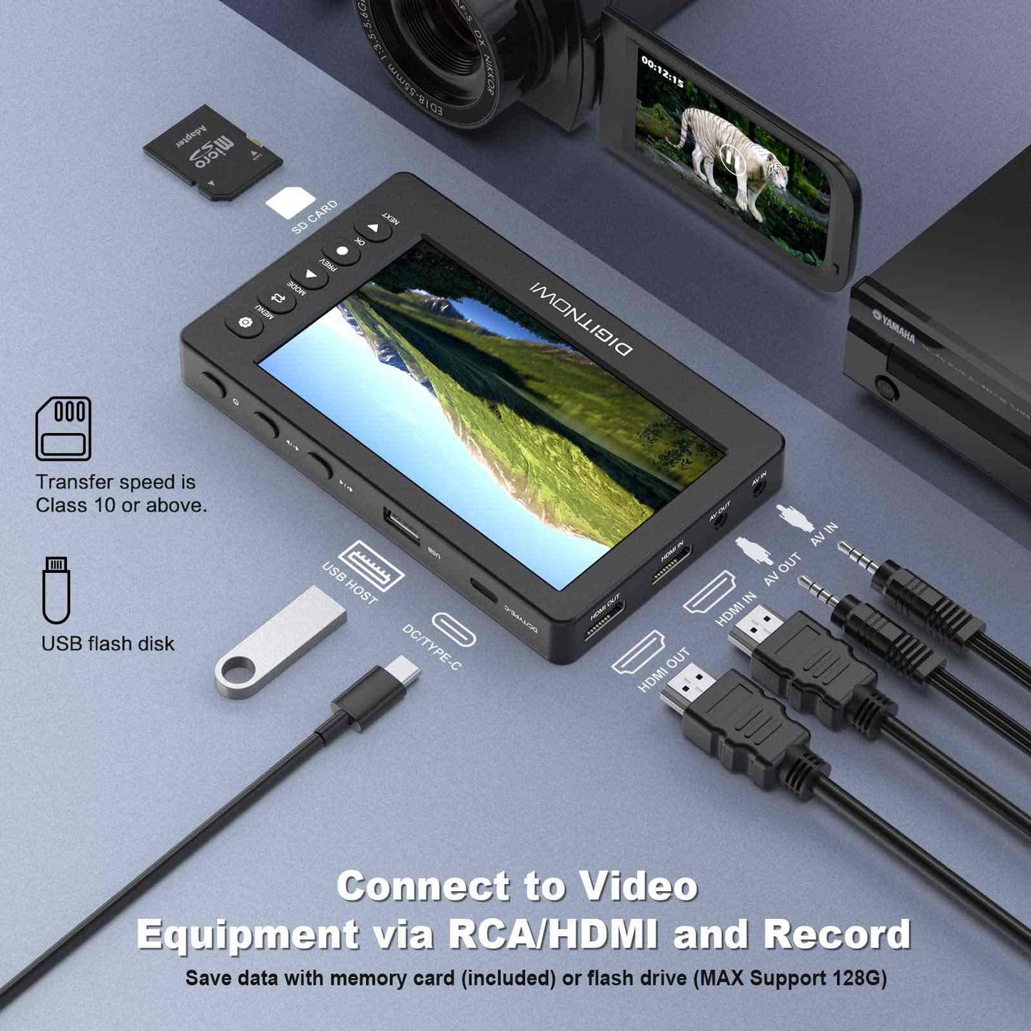 VHS to Digital Converter with 5" OLED Screen