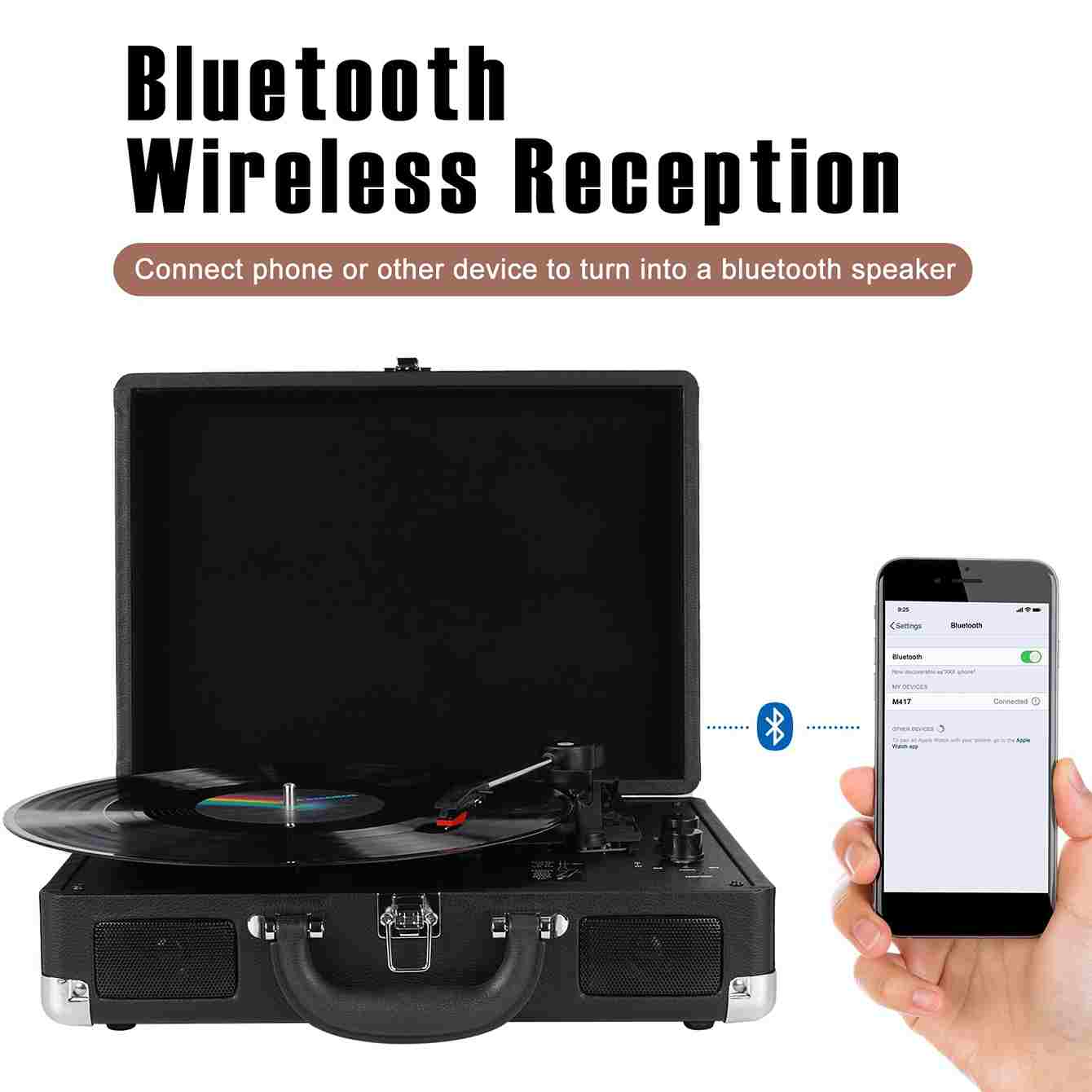 Record Player Turntable Suitcase
