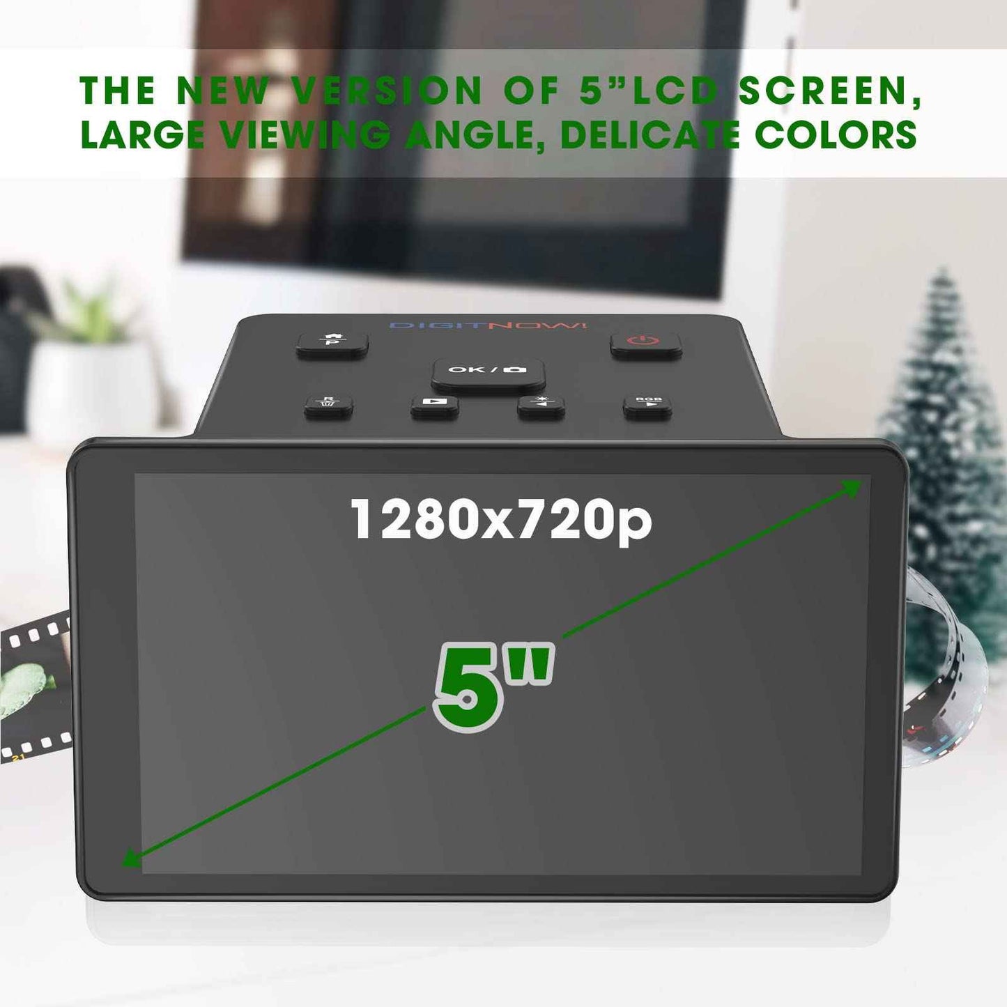 35mm Film Scanner & Slide Viewer with 5” Screen