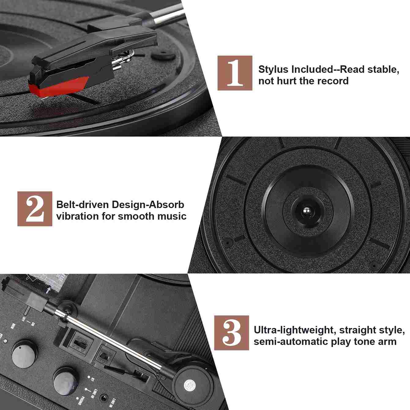 Record Player Turntable Suitcase