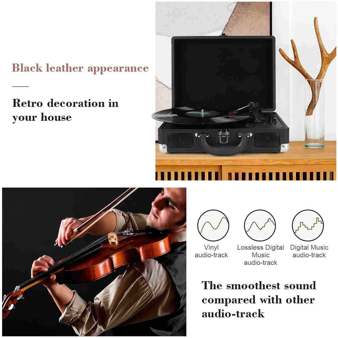 Record Player Turntable Suitcase