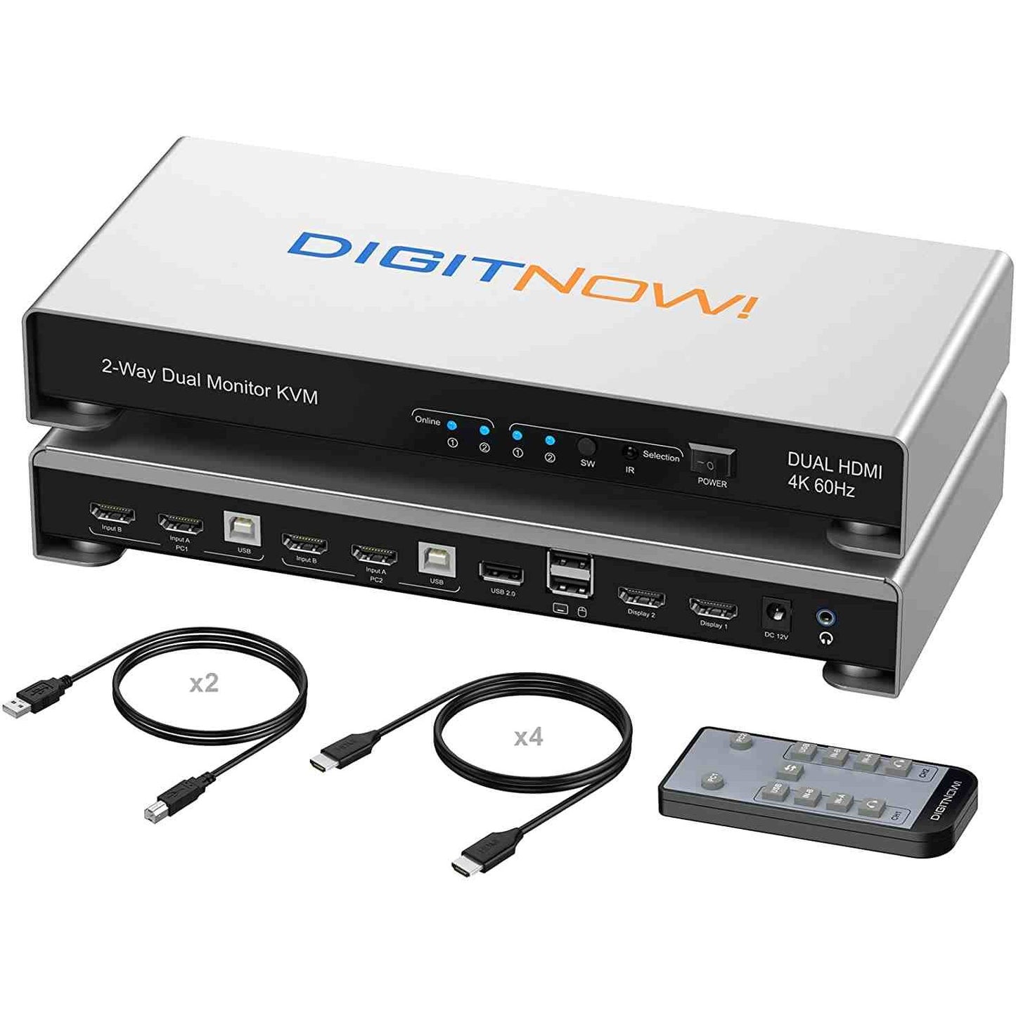 Dual Monitor KVM Switch HDMI 4K