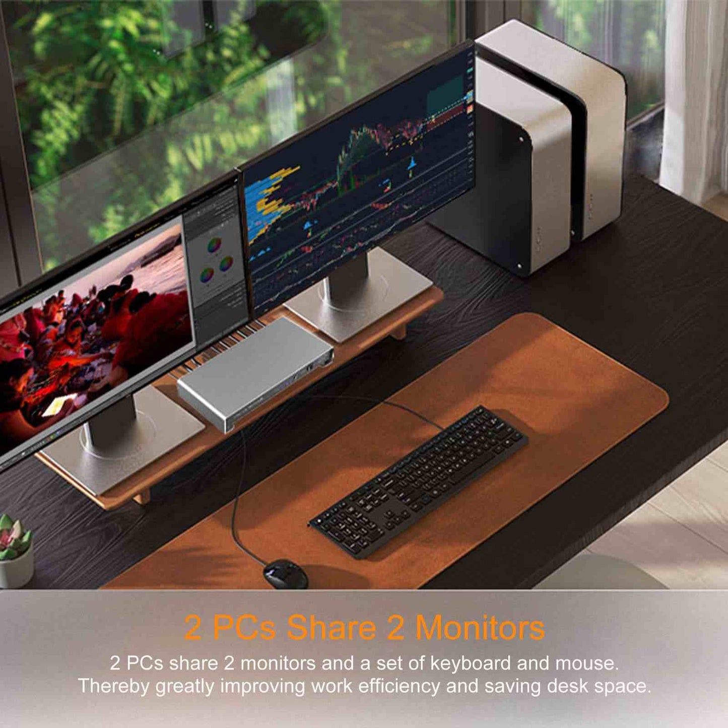 Dual Monitor KVM Switch HDMI 4K