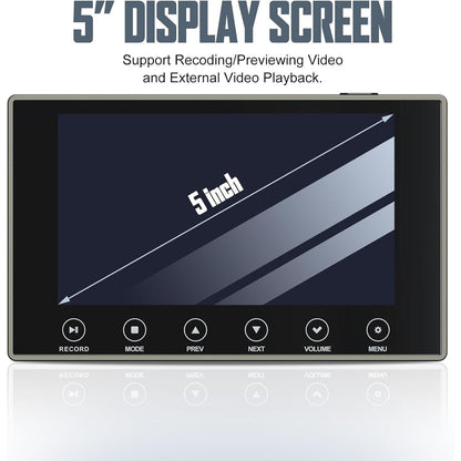 VHS to Digital Converter 3.0, 5" Large Screen Video to Digital Converter
