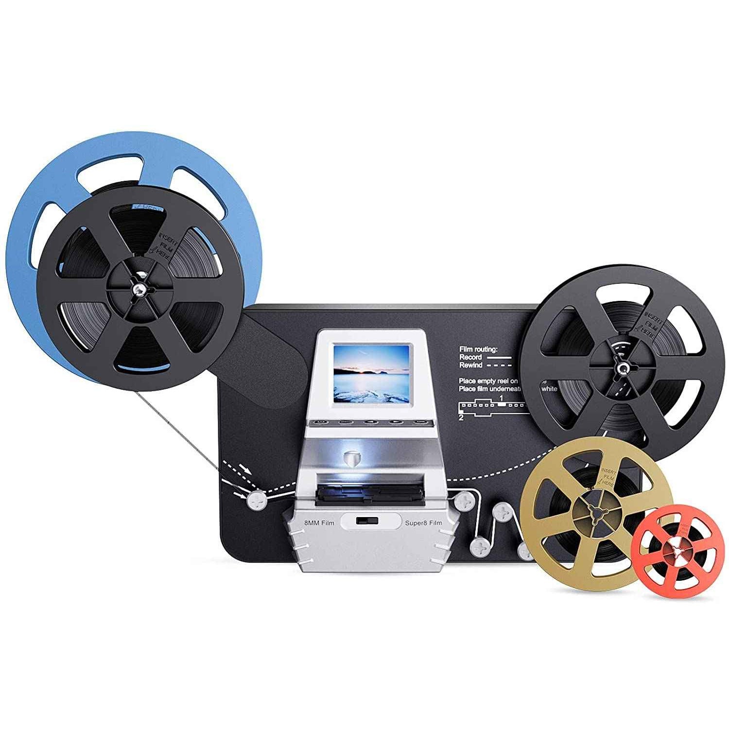 DIGITNOW 8mm & Super 8 Reels to Digital MovieMaker Pro Film Digitizer, Film Scanner, 8mm Film Scanner, Black