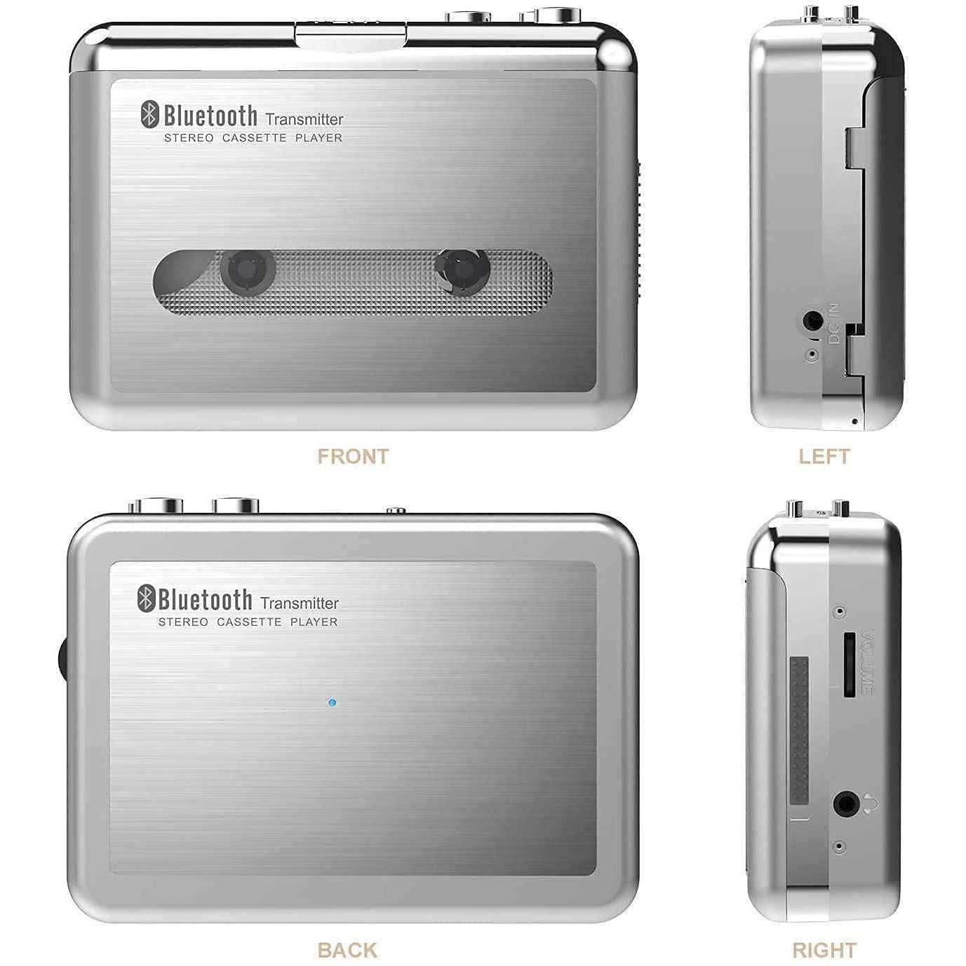 Cassette Player Bluetooth Transfer to Headphone/Speaker