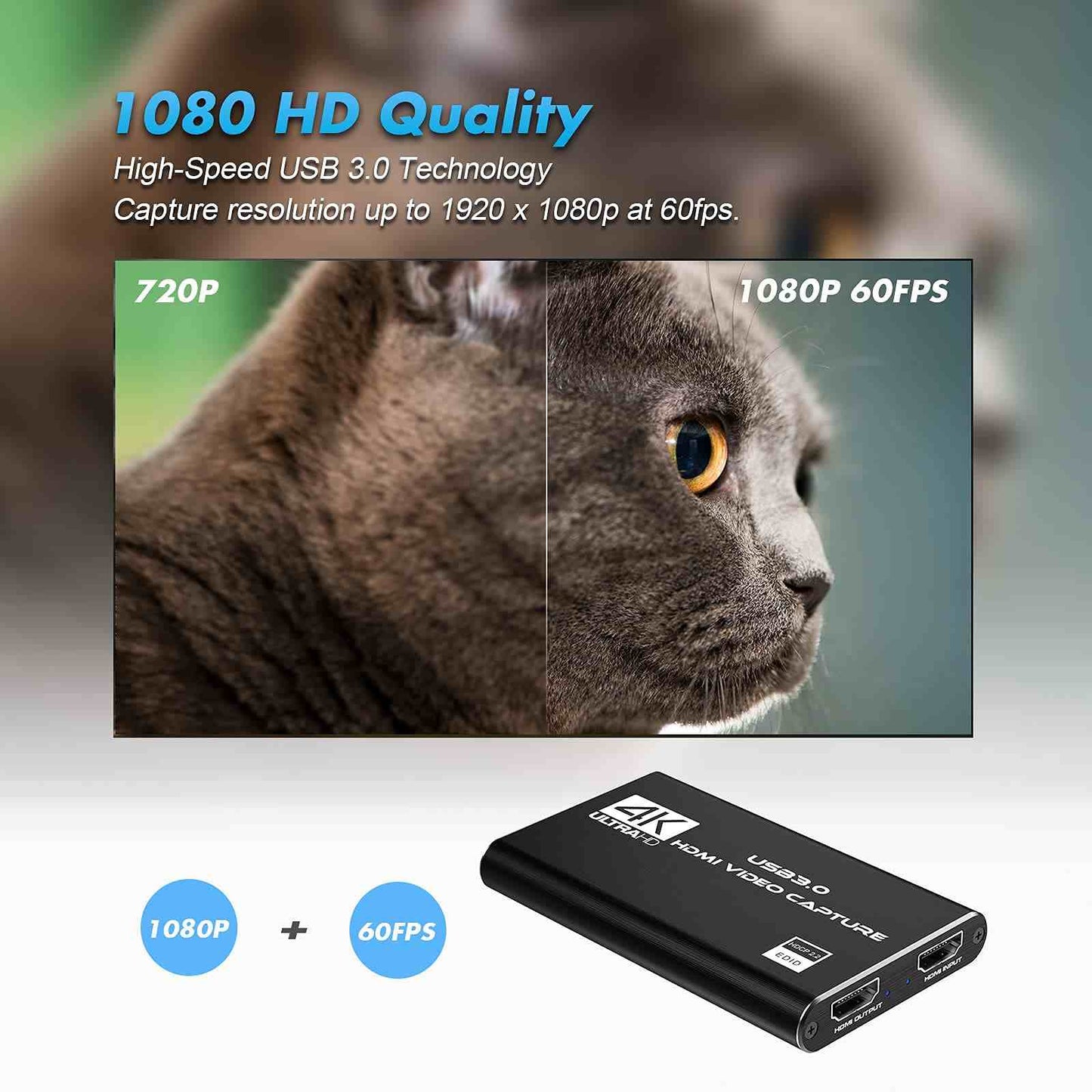 Audio Video Capture Card 4K HDMI USB 3.0