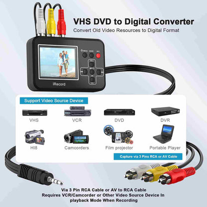 VHS to Digital Converter to Capture Video from VCR