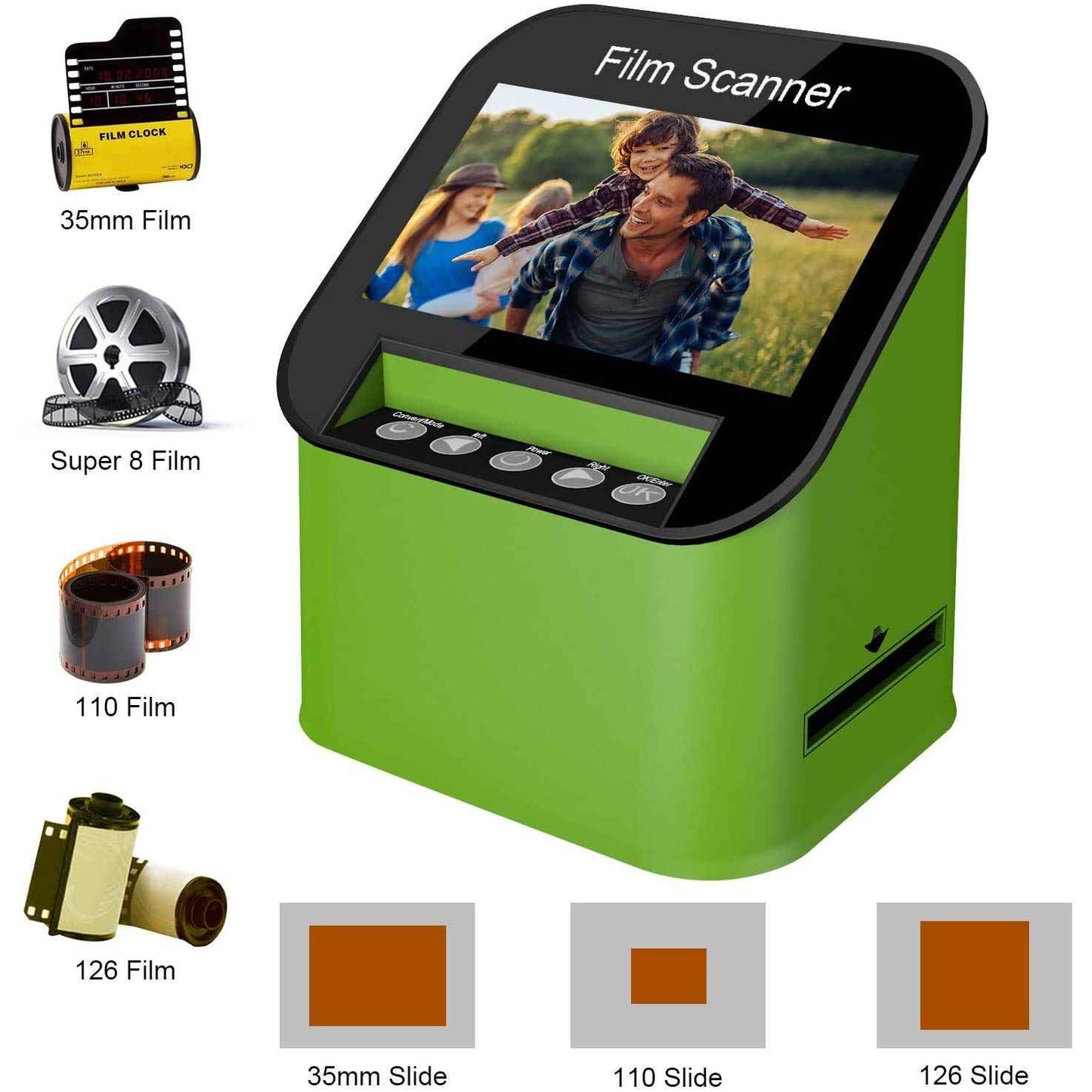 Digital Film and Slide Scanner Large 4.3" LCD
